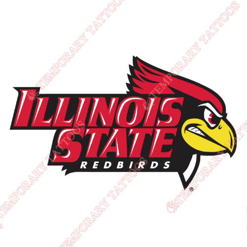 Illinois State Redbirds Customize Temporary Tattoos Stickers NO.4611